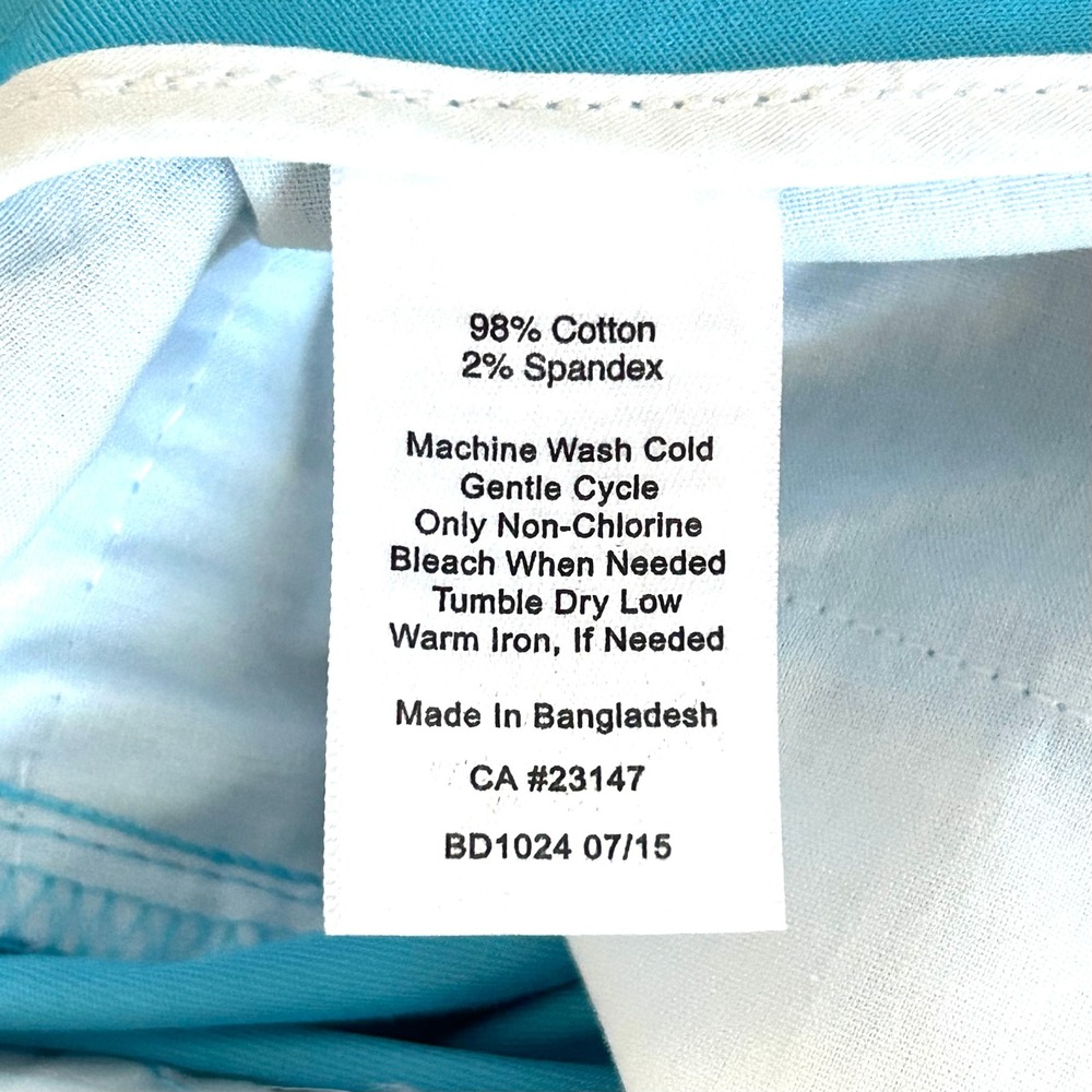 NWT Talbots Women's Turquoise Blue Cotton Stretch Bermuda Shorts Size 12 - Picture 10 of 11
